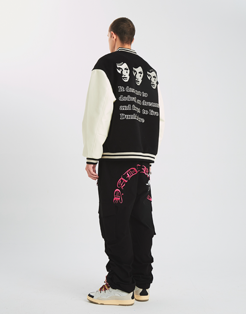YADcrew Personalized Embroidered Baseball Jacket – Face 3 Face