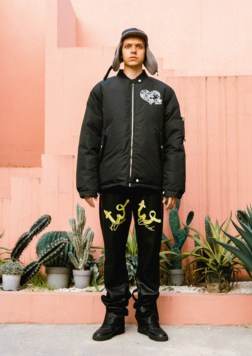 YADcrew Cashew Flower Love Puzzle Jacket