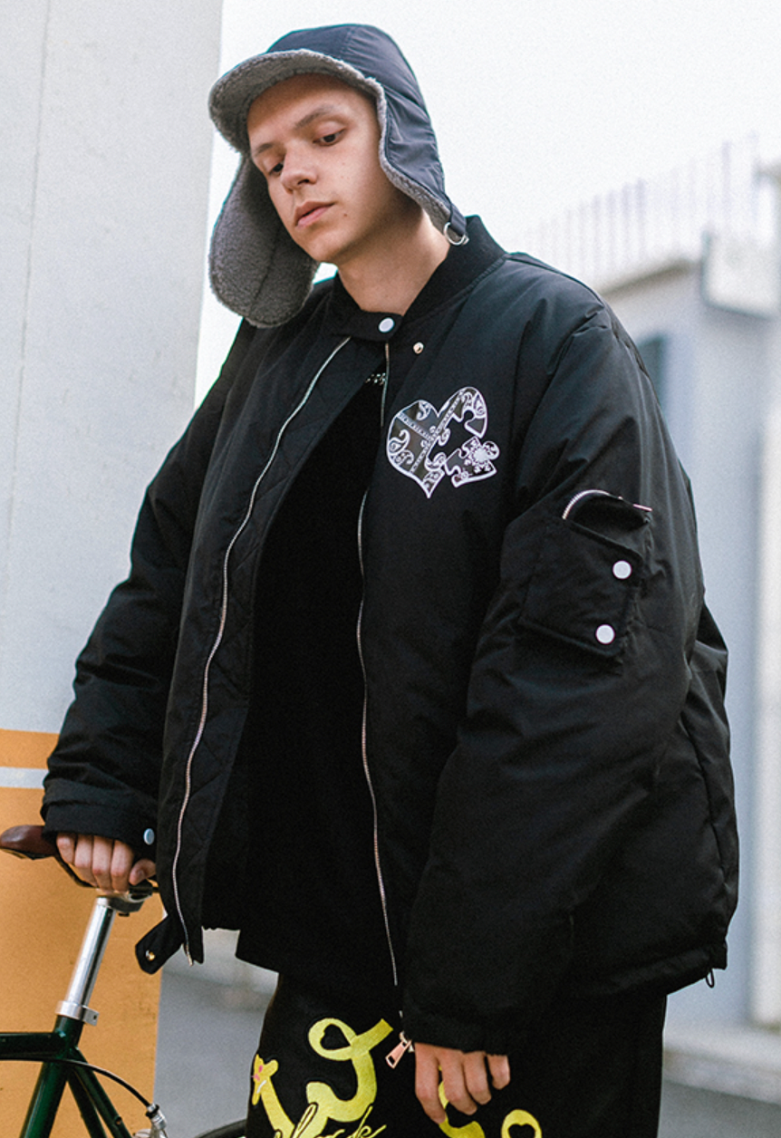 YADcrew Cashew Flower Love Puzzle Jacket