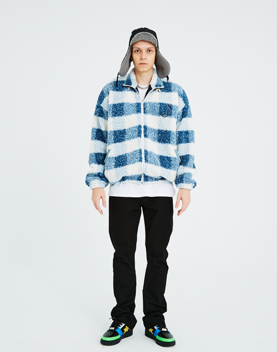 YADcrew 3M Colorful Reflective Sherpa Fleece Jacket