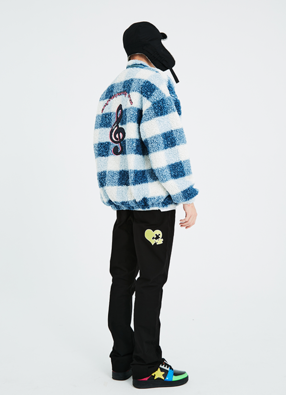 YADcrew 3M Colorful Reflective Sherpa Fleece Jacket