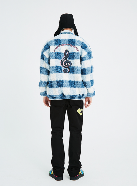 YADcrew 3M Colorful Reflective Sherpa Fleece Jacket