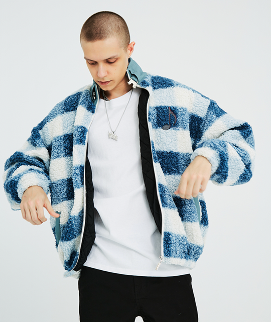 YADcrew 3M Colorful Reflective Sherpa Fleece Jacket