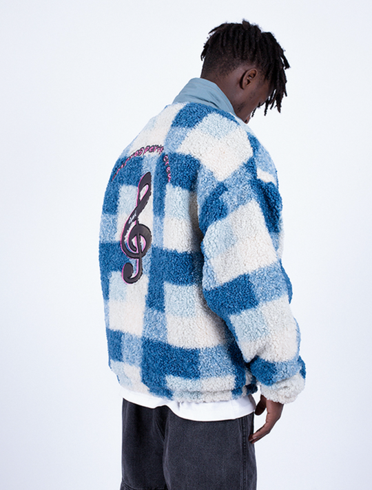 YADcrew 3M Colorful Reflective Sherpa Fleece Jacket