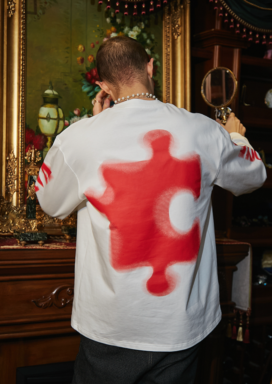 YADcrew Phantom Font Printing Logo Long Sleeved Tee