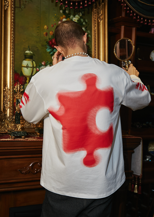 YADcrew Phantom Font Printing Logo Long Sleeved Tee