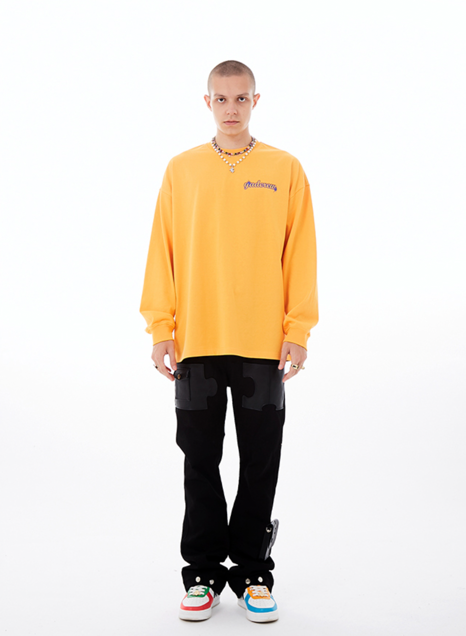 YADcrew Interstellar Puzzle Print Long Sleeved Tee