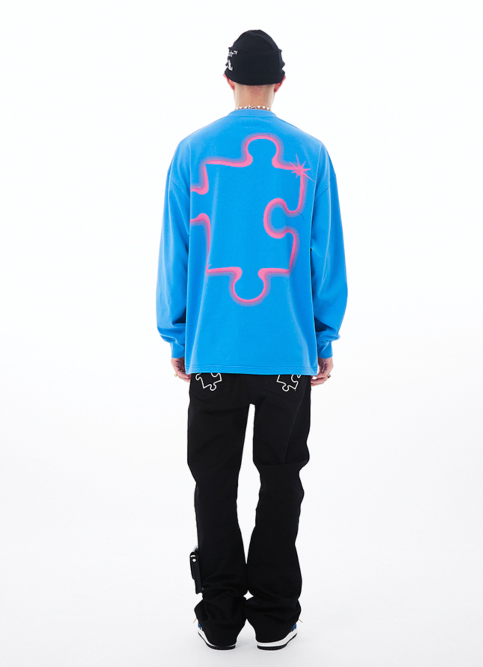 YADcrew Interstellar Puzzle Print Long Sleeved Tee