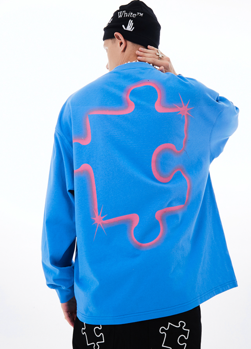 YADcrew Interstellar Puzzle Print Long Sleeved Tee