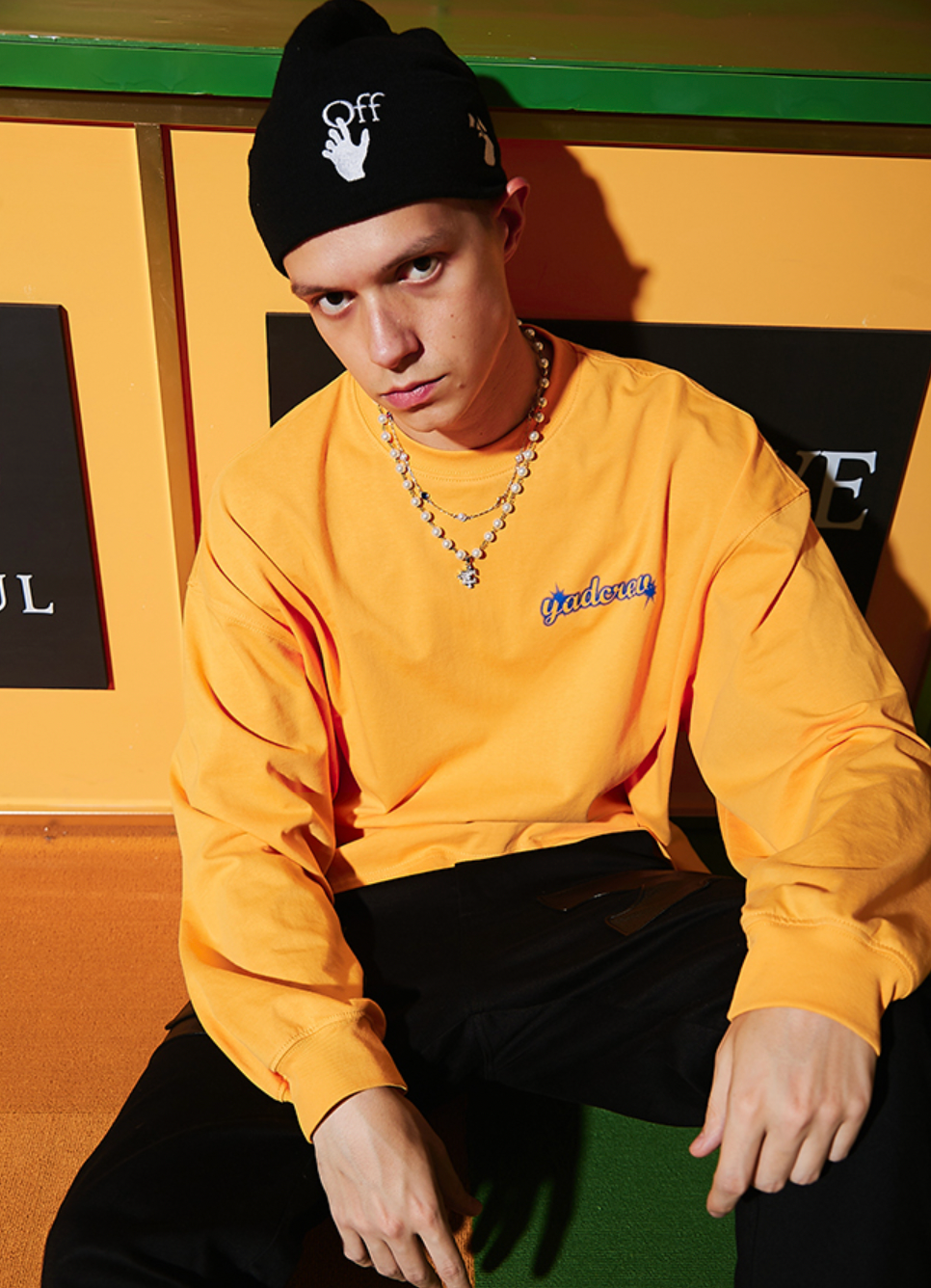 YADcrew Interstellar Puzzle Print Long Sleeved Tee