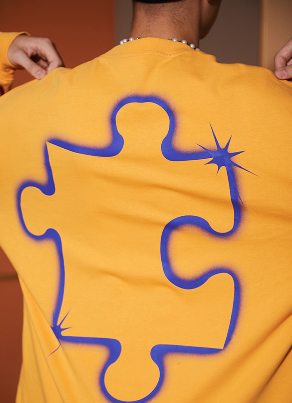 YADcrew Interstellar Puzzle Print Long Sleeved Tee