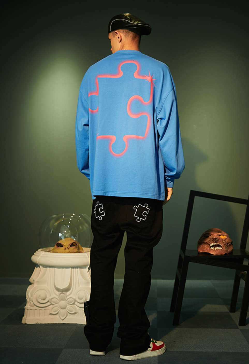 YADcrew Interstellar Puzzle Print Long Sleeved Tee