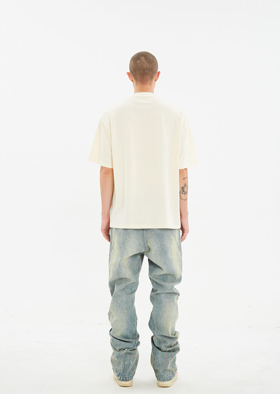 YADcrew Peace Dove Suede Foam Printing Tee