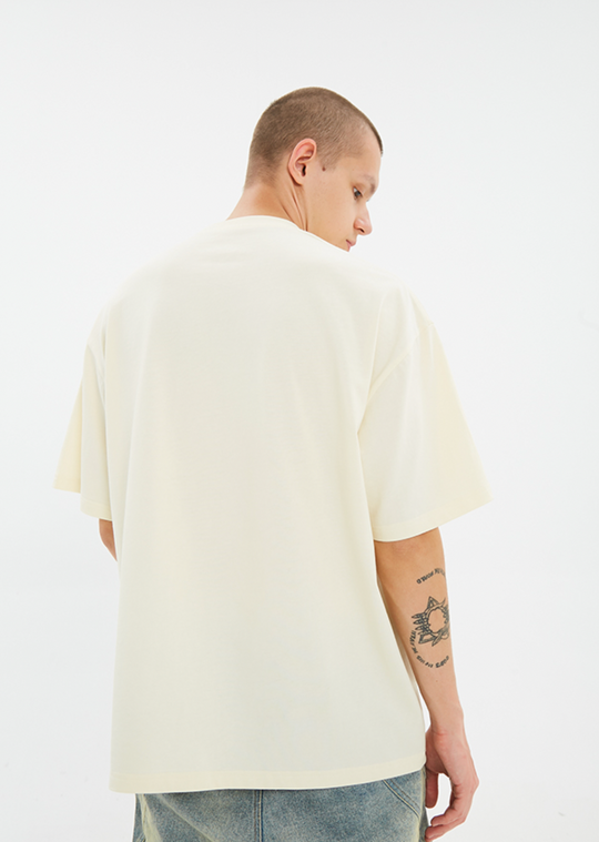 YADcrew Peace Dove Suede Foam Printing Tee
