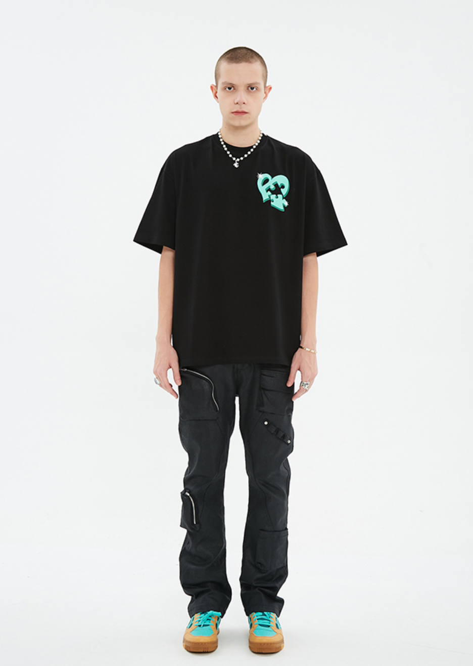 YADcrew Bubble Heart Print Tee