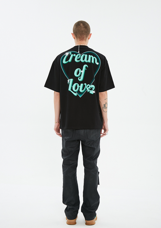 YADcrew Bubble Heart Print Tee