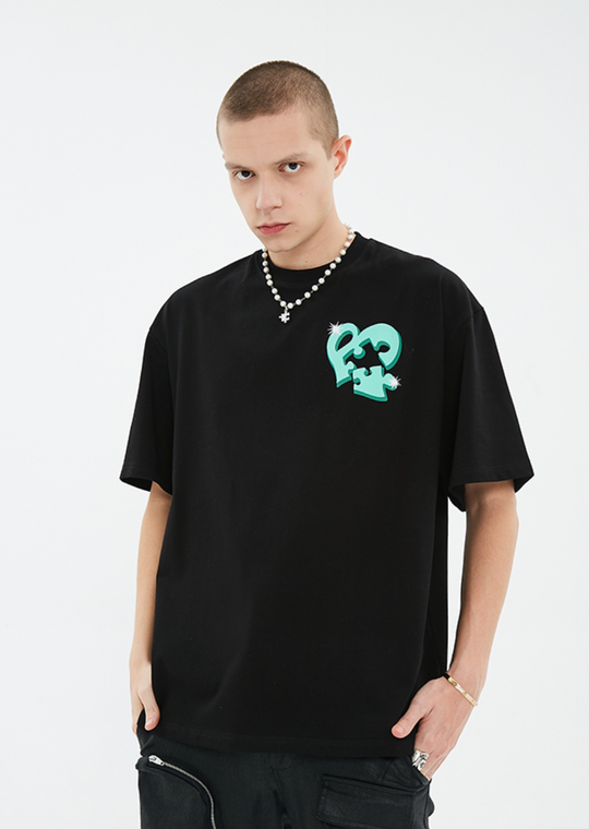 YADcrew Bubble Heart Print Tee