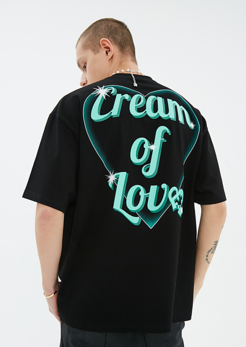 YADcrew Bubble Heart Print Tee