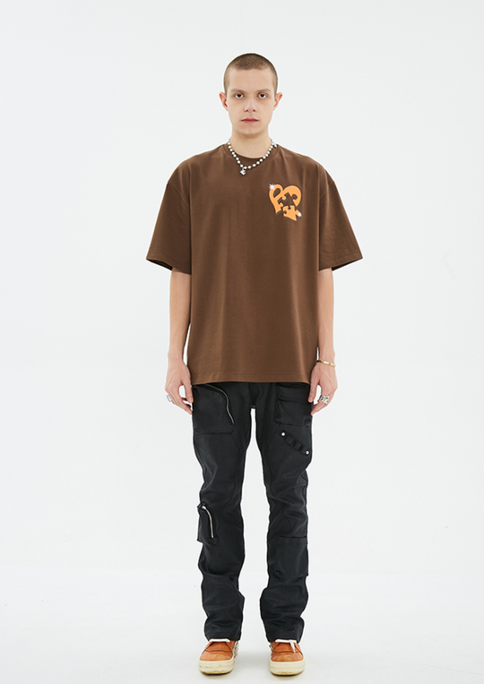 YADcrew Bubble Heart Print Tee