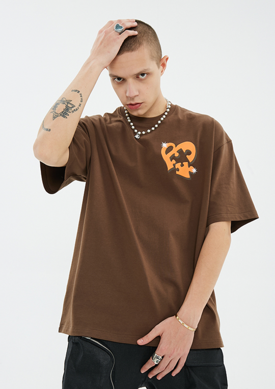 YADcrew Bubble Heart Print Tee