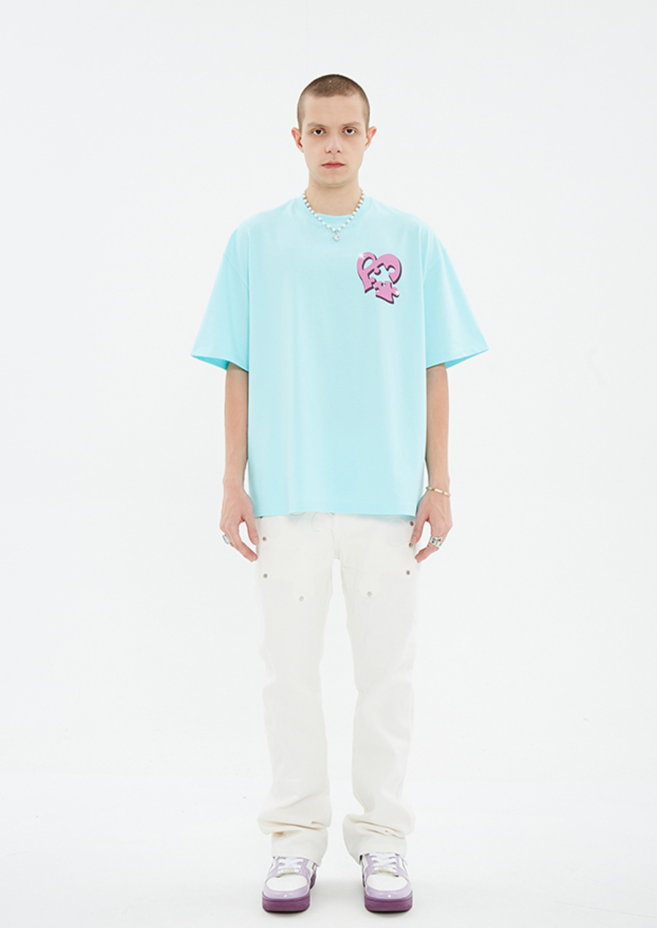 YADcrew Bubble Heart Print Tee