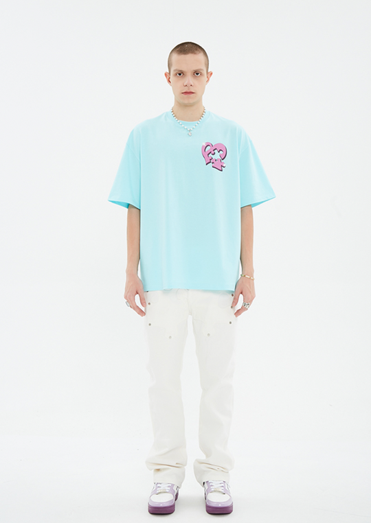 YADcrew Bubble Heart Print Tee