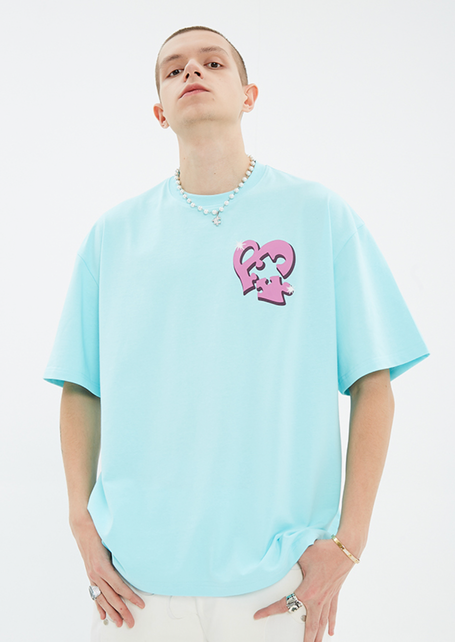 YADcrew Bubble Heart Print Tee