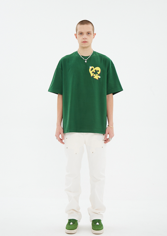 YADcrew Bubble Heart Print Tee