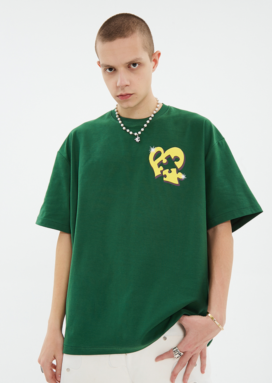 YADcrew Bubble Heart Print Tee
