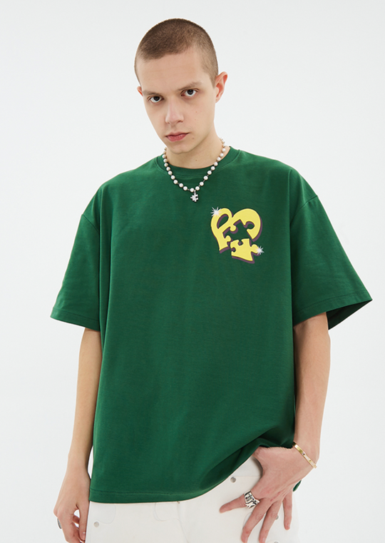 YADcrew Bubble Heart Print Tee