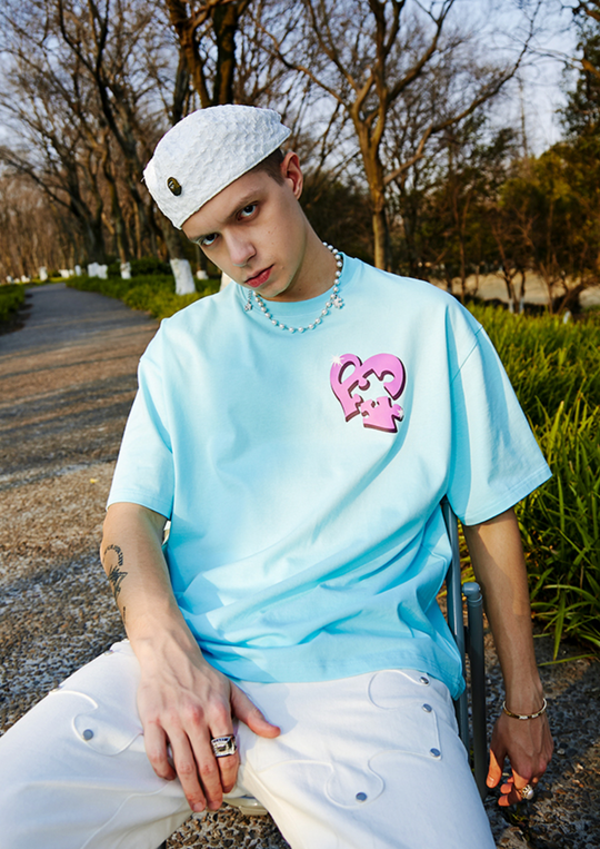 YADcrew Bubble Heart Print Tee