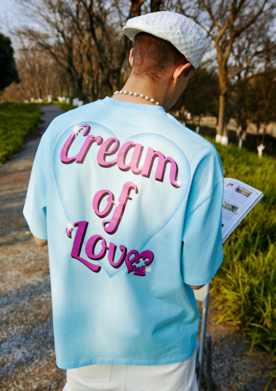 YADcrew Bubble Heart Print Tee