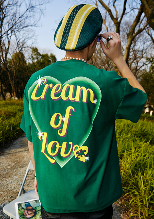 YADcrew Bubble Heart Print Tee