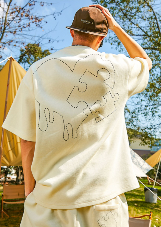 YADcrew Basic Waffle Tee