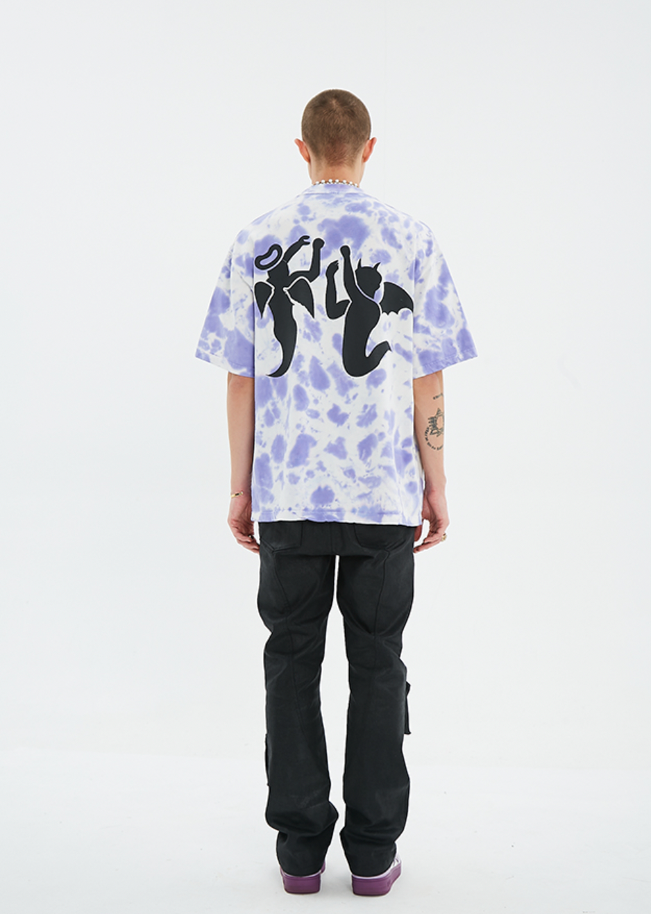 YADcrew X ROOT Tie Dye Anti War Printed Tee
