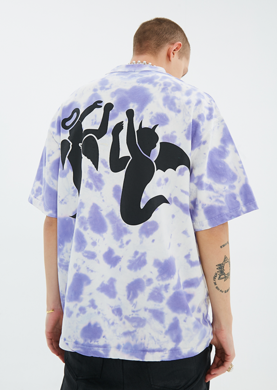 YADcrew X ROOT Tie Dye Anti War Printed Tee