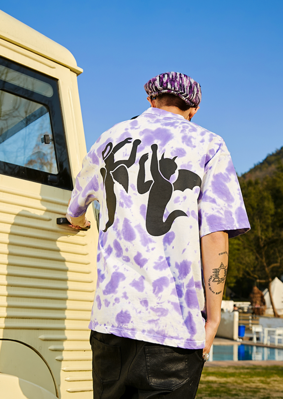 YADcrew X ROOT Tie Dye Anti War Printed Tee