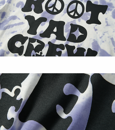 YADcrew X ROOT Tie Dye Anti War Printed Tee
