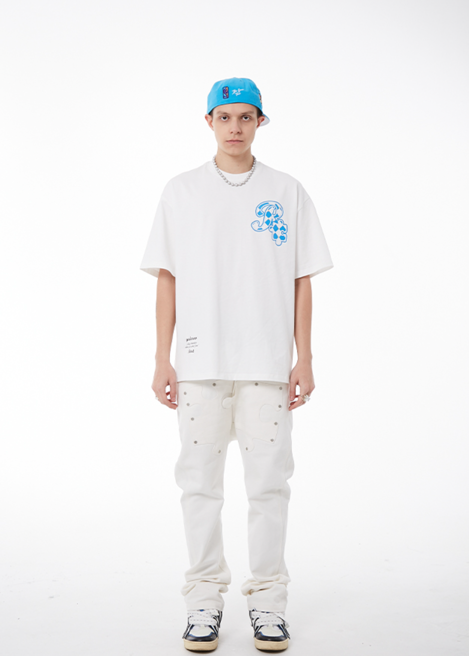 YADcrew X ROOT Checkerboard Logo Print Tee