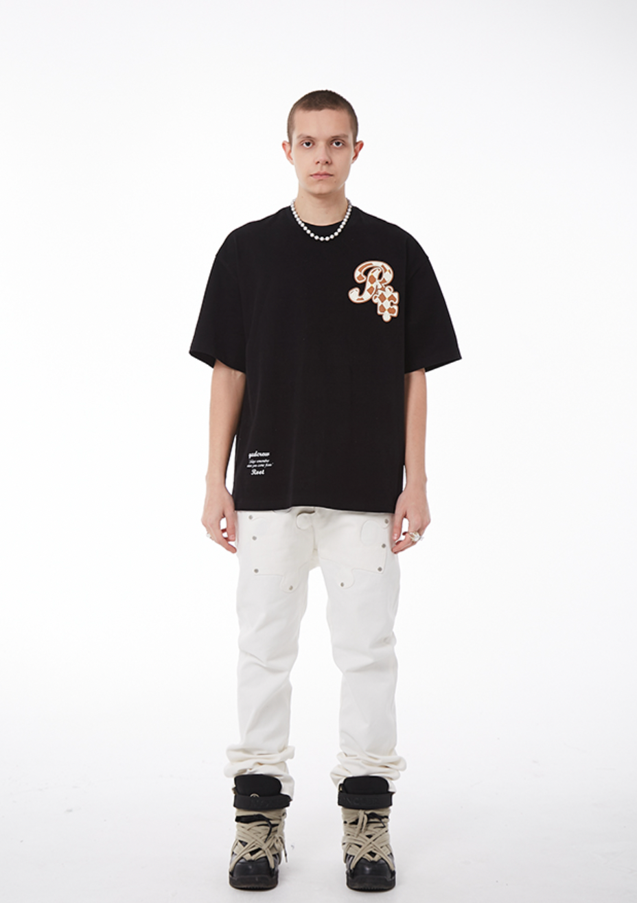 YADcrew X ROOT Checkerboard Logo Print Tee