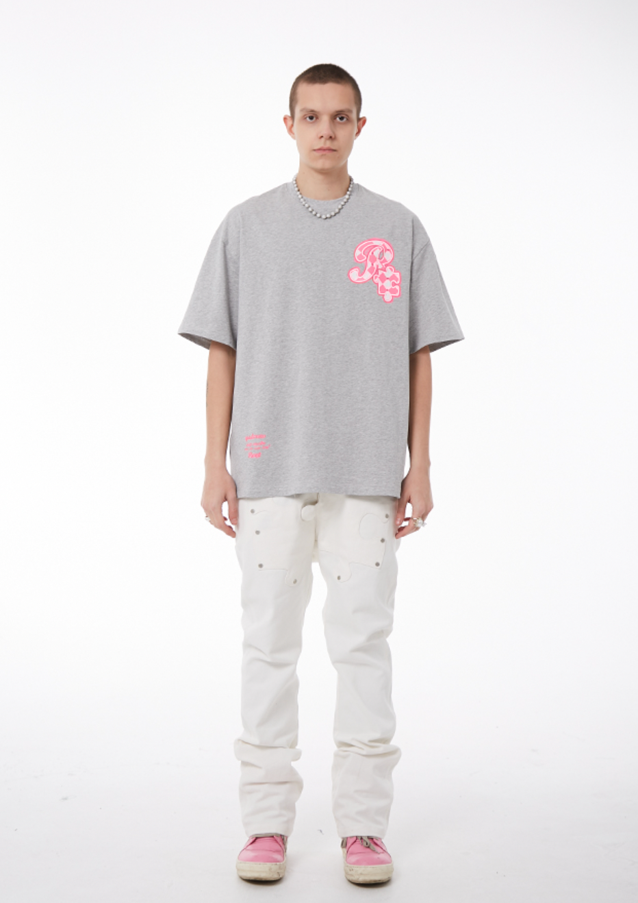 YADcrew X ROOT Checkerboard Logo Print Tee