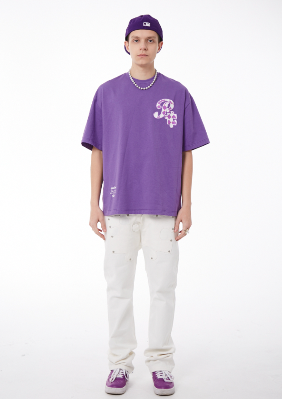 YADcrew X ROOT Checkerboard Logo Print Tee