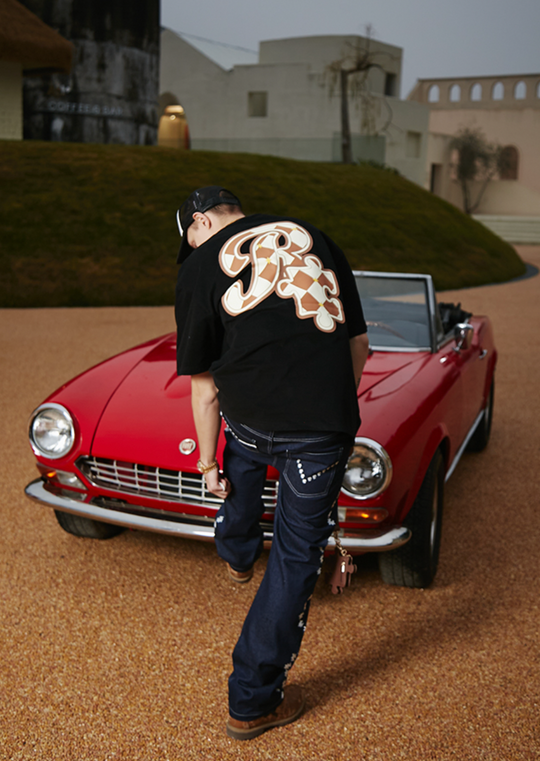 YADcrew X ROOT Checkerboard Logo Print Tee