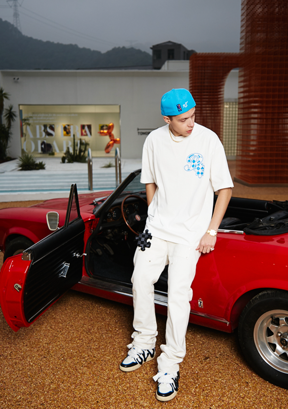 YADcrew X ROOT Checkerboard Logo Print Tee