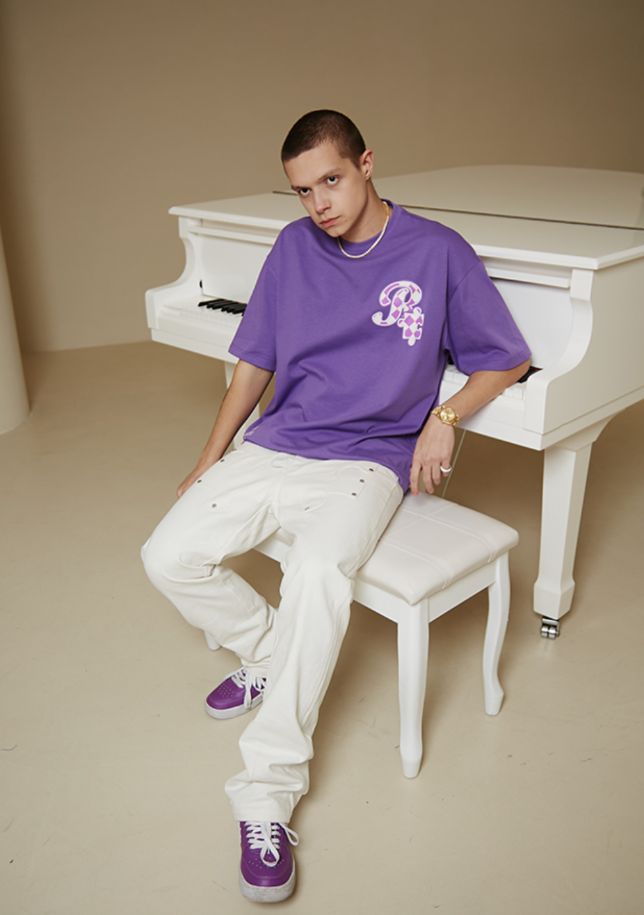 YADcrew X ROOT Checkerboard Logo Print Tee