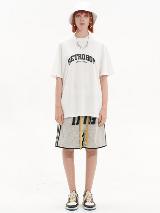 Harsh and Cruel Drawstrings Embroidered Basketball Shorts