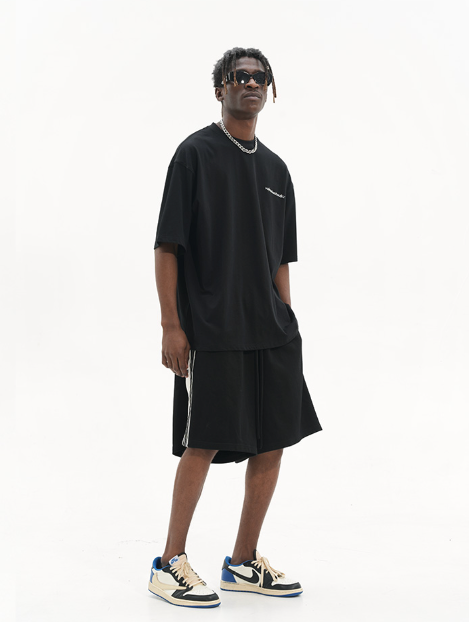 Harsh and Cruel Side Striped Basic Loose Shorts