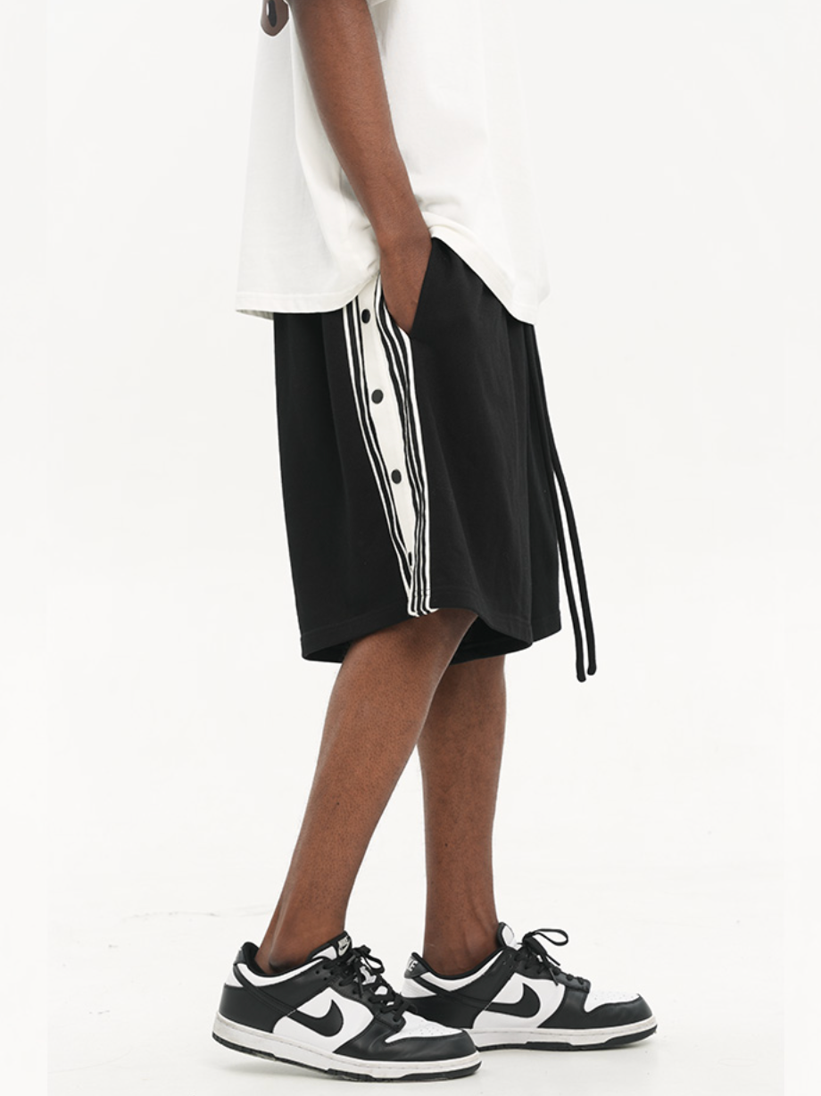 Harsh and Cruel Side Striped Basic Loose Shorts