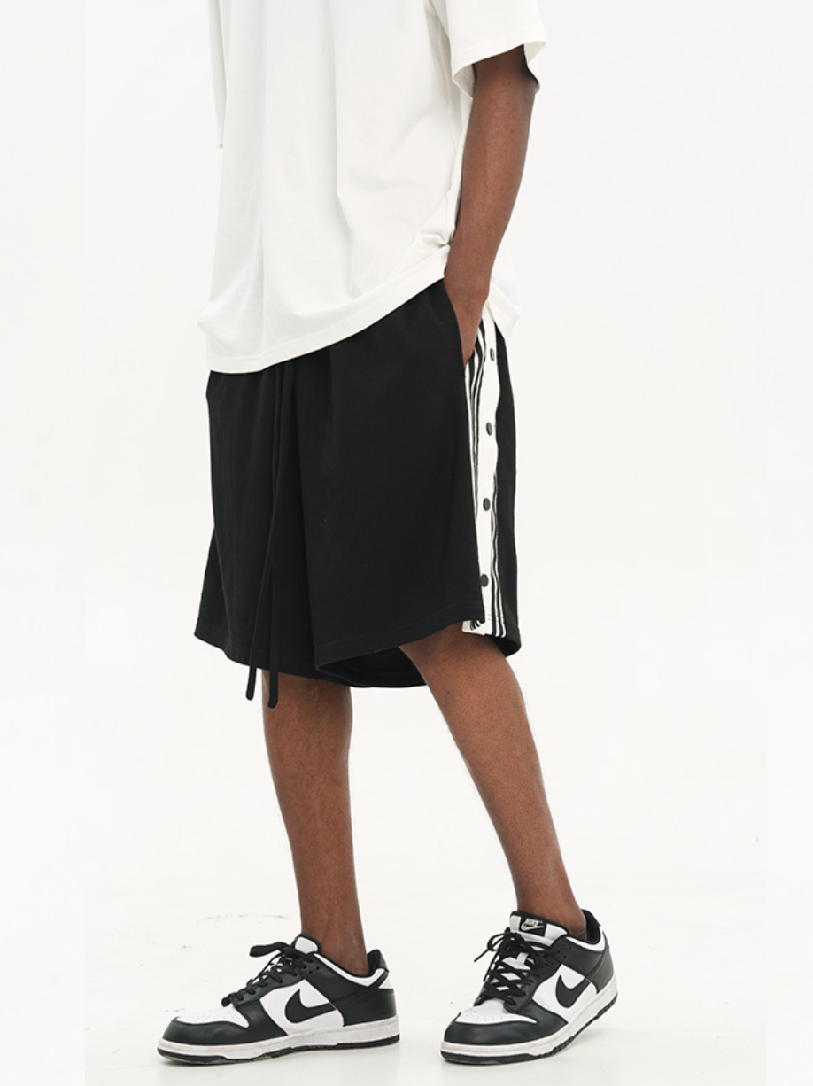 Harsh and Cruel Side Striped Basic Loose Shorts
