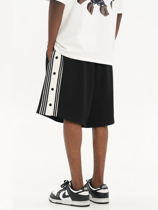 Harsh and Cruel Side Striped Basic Loose Shorts